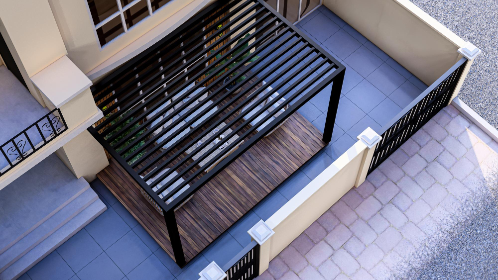 פרגולות אלומיניום ברחובות